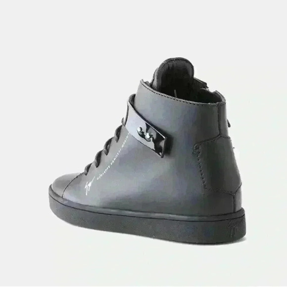 Giuseppe Zanotti James high top black patent strap leather sneakers - Picture 2 of 12